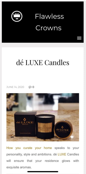 Flawless Crowns x dé LUXE Candles